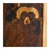 An icon showing the nativity of the Mother of God, Russia, circa 1600