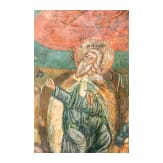An icon showing the Prophet Elijah, his life in the desert and his fiery ascent, Russia, 18th century