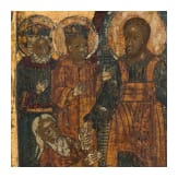 An icon showing Christ descent into hell, Russia, 17th century.