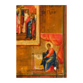 An extended feast icon with the four Evangelists, Russia, 19th century