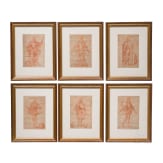 Six red chalk drawings after Giovanni Battista Fontana, circa 1735