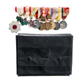 A large medal bar with 9 decorations