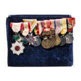 A large medal bar with 9 decorations