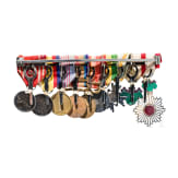 A large medal bar with 9 decorations