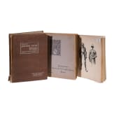 Three auction catalogs on the subject of art and antique weapons, early 20th century