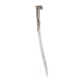 A silver mounted and coral studded yatagan, Crete, dated 1796
