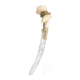 A Yatagan with walruss-ivory grips, Balkans, mit 19th century