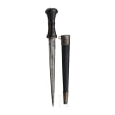 An Ottoman silver-mounted spearhead dagger, circa 1800