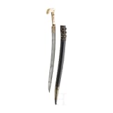 An Ottoman yatagan with chiselled blade, circa 1780
