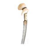 An Ottoman yatagan with chiselled blade, circa 1780