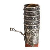 An Ottoman silver mounted yatagan with wooz-blade, ca. 1780