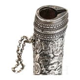 A silver mounted Ottoman Yatagan, dated 1787