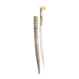 An Ottoman yatagan with wootz blade set with corals, circa 1820