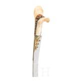 An Ottoman yatagan with wootz blade set with corals, circa 1820