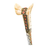 An Ottoman yatagan with wootz blade set with corals, circa 1820