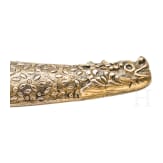 An Ottoman yatagan with wootz blade set with corals, circa 1820
