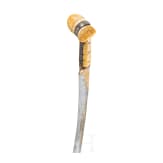 An Ottoman yatagan with walrus grips, ca. 1820