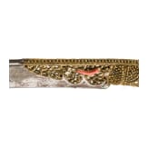 An Ottoman silver-mounted yatagan, set with corals, circa 1840