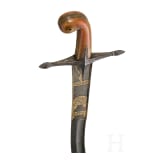 Silbermontierter Kilij mit Wooz-Klinge, osmanisch, um 1830