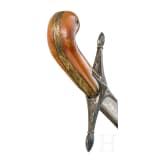 Silbermontierter Kilij mit Wooz-Klinge, osmanisch, um 1830