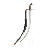 Silbermontierter Shamshir mit hochwertiger Wooz-Klinge, osmanisch, datiert 1817