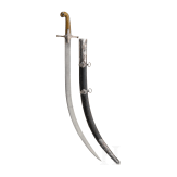Silbermontierter Shamshir, osmanisch, um 1840/50