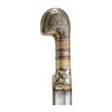 Silbermontierte, niellierte Schaschka, Osmanisches Reich, um 1870