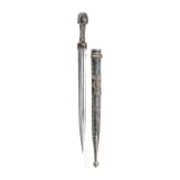 A Caucasian silver mounted Kinzal, dated 1928