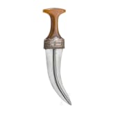 A silver-mounted djambya with rhinoceros horn hilt, Arab Peninsula, circa 1900