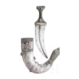 A silver mounted Djambya, Arabic peninsula, 1st half of the 20th century