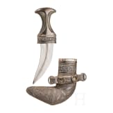 A silver-mounted jambya, Oman, 20th century