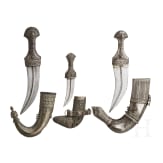Three Saudi Arabian djambias, 20th century