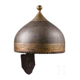 A gold damascened Safavid helmet (kulah khud), 17th century