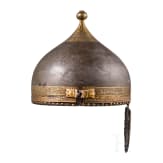 A gold damascened Safavid helmet (kulah khud), 17th century