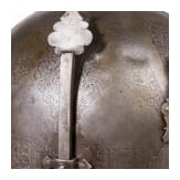 An etched Persian helmet (kulah khud), 19th century
