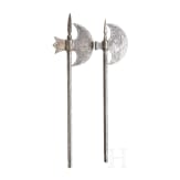 Two Persian ceremonial axes (Qajar axes), circa 1900
