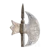 Two Persian ceremonial axes (Qajar axes), circa 1900