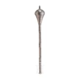 A silver damascened Indopersian mace, ca. 1900