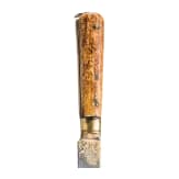 A Turkmenic kard with niello-decorated scabbard, 19th/20th century