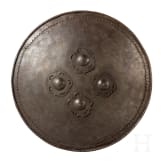 An Indian silver damascened iron shield (sipar), circa 1900