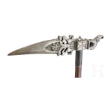 An Indian battle axe (zaghnal), 19th century