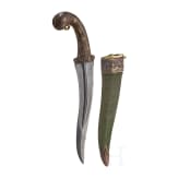 An Indian khanjar with bird's head pommel, 19th century