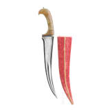 Pes Kabz with jade handle shells, northern India, circa 1900