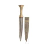 A gold-damascened Indian dagger with wootz blade, 19th century