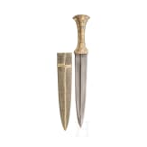 A gold-damascened Indian dagger with wootz blade, 19th century