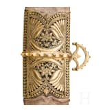 An Indian gold damascened tulwar with fine scabbard, circa 1800