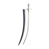 An Indian tulwar with silver plated hilt, ca. 1800