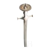 An Indian tulwar with silver plated hilt, ca. 1800