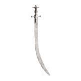 An Indian iron tulwar, circa 1800