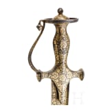 An Indian Sosun Pattah with gold damascened hilt, dated 1881